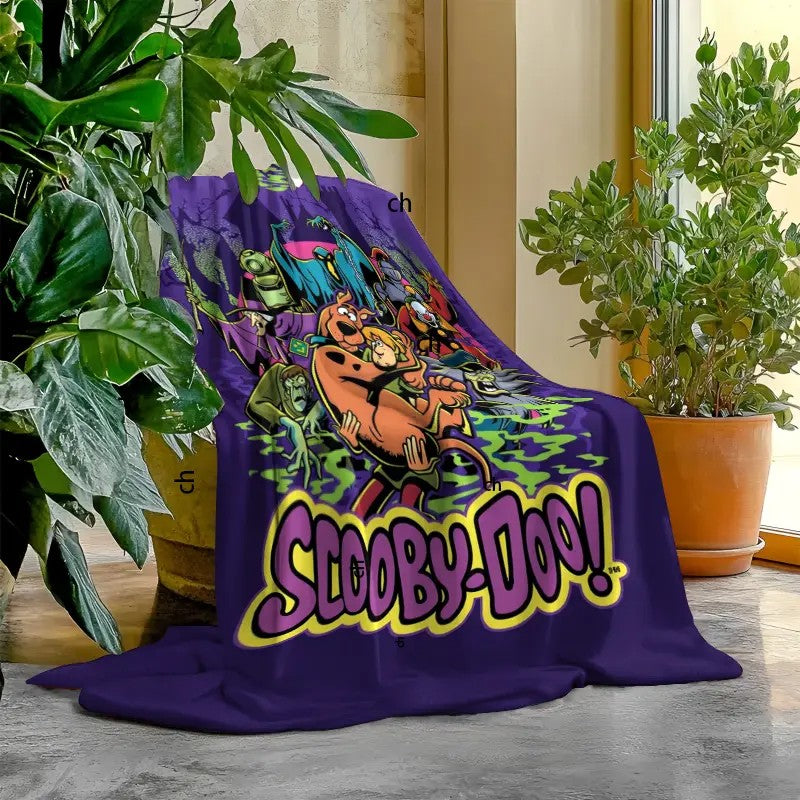 Scooby-Doo & The Gang Monsters Plain Weave Flannel Throw Blanket