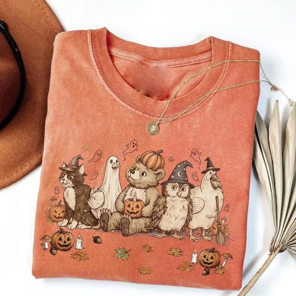 Vintage 90s Halloween Bear Cozy Animal Friends Animated TV Show Gift T-Shirt / Sweatshirt / Hoodie