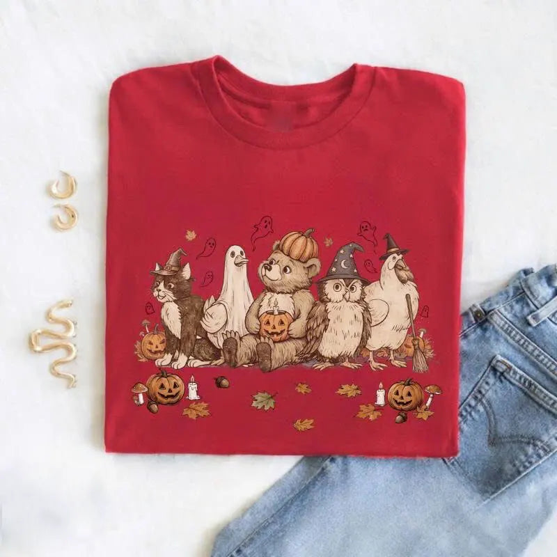 Vintage 90s Halloween Bear Cozy Animal Friends Animated TV Show Gift T-Shirt / Sweatshirt / Hoodie