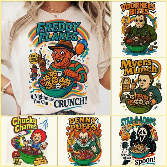 Retro Horror Cereal Box Graphic Funny Halloween T-Shirt / Sweatshirt / Hoodie