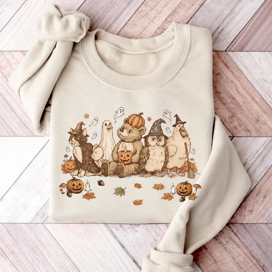Vintage 90s Halloween Bear Cozy Animal Friends Animated TV Show Gift T-Shirt / Sweatshirt / Hoodie